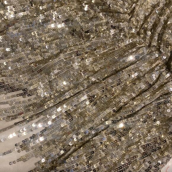 Sagaie Paris Women’s Vintage Sequined Silk Evening Mini Dress Size 4 ($400) - Picture 11 of 15